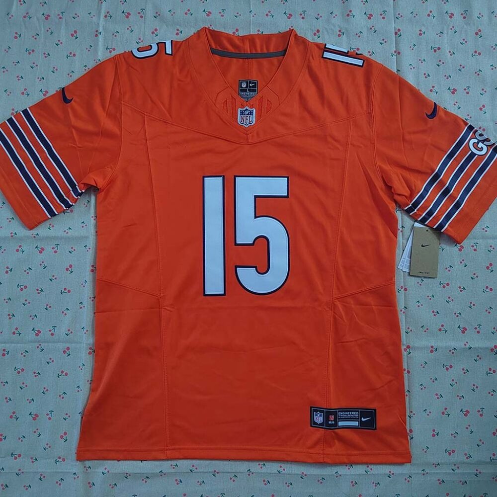 New Nike Rome Odunze #15 Chicago Bears Vapor Limited NFL Jersey